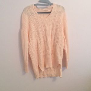 Oversized Sheer Baby Pink Sweater